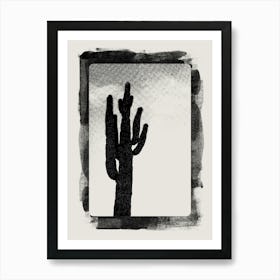 Southwest Art Set, Desert, y2k, Cactus Black 1 Art Print