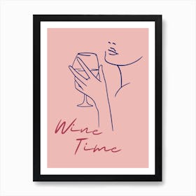 Pink Wine Time Art Print