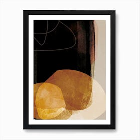 Rust And Dark Abstract 7 Art Print