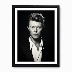 Black And White Photograph Of David Bowie 2 Art Print