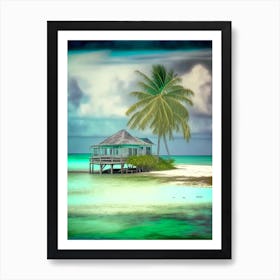 Ambergris Caye Belize Soft Colours Tropical Destination Art Print