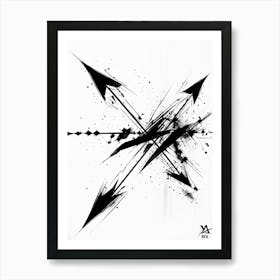 A Conceptual Digital Painting Showcasing A Grunge Infused Collection Of Hand Drawn Vector Arrows In (3) 1 Art Print