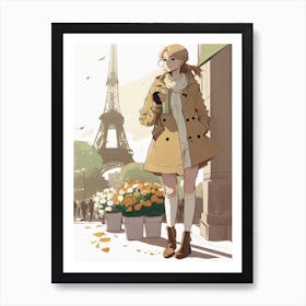 French Girl Art Print