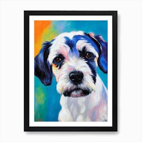 Cesky Terrier Fauvist Style Dog Art Print