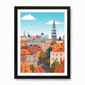 Sweden 1 Travel Illustration Art Print