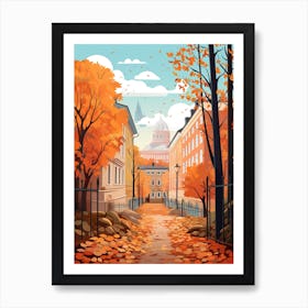 Helsinki In Autumn Fall Travel Art 1 Art Print