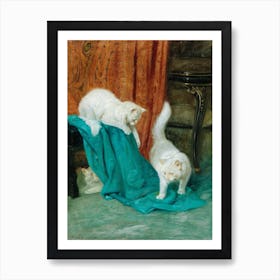 Cats Playing, Arthur Heyer Art Print