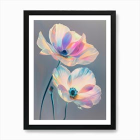 Iridescent Flower Anemone 1 Art Print