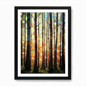 Gustav Klimt Print Trees Forest Painting Klimt Exhibition Poster Painting Floral Decor Full Art Print