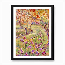 Iris Garden Art Print