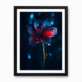 Flower In The Rain Art Print