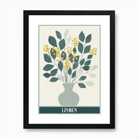 Linden Tree Flat Illustration 4 Poster Art Print