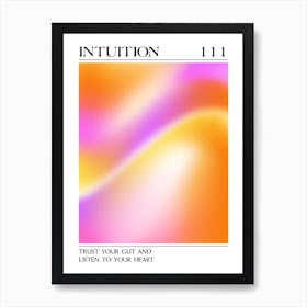 Intuition, Angel Number 111, Aura Gradient Art Print