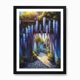 Blue Wisteria Print Art Print