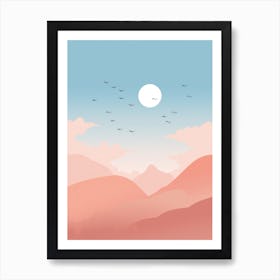 Landscape With Birds In The Sky Art Print