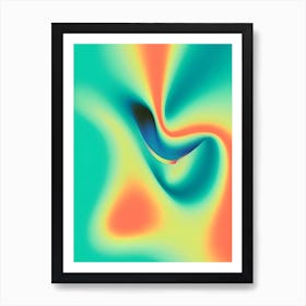 Blue and Green Aura Art Print