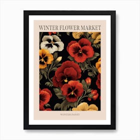 Winter Pansy 3 Winter Flower Market Poster Art Print