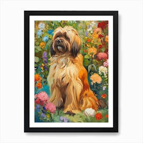 Lhasa Apso Acrylic Painting 6 Art Print