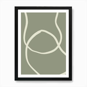 Green line abstract Art Poster_2455536 Art Print