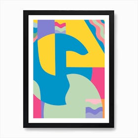 Geometrical Multicolor Abstract Maximalist Art Print