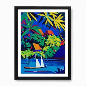 Gizo Solomon Islands Colourful Painting Tropical Destination Affiche