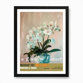 A World Of Flowers, Van Gogh Exhibition Orchid 3 Art Print