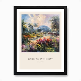 Gardens By The Bay Singapore 2 Vintage Cezanne Inspired Poster Art Print