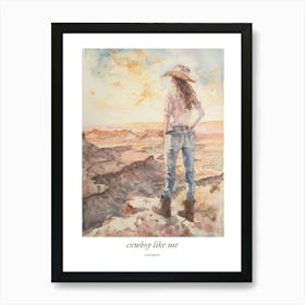 Taylor Swift Cowboy Like Me Evermore Art Print