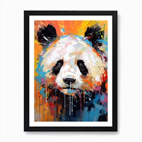 Panda Art In Abstract Expressionism Style 1 Art Print