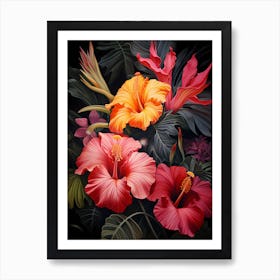 Hibiscus Flowers Art Print