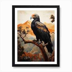 Dark And Moody Botanical California Condor 1 Art Print