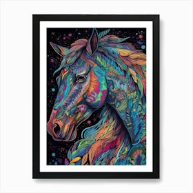 Psychedelic Horse 3 Art Print