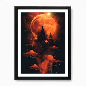 Red Moon In The Sky 6 Art Print