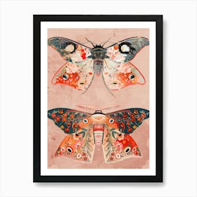 Butterfly Symphony William Morris Style 1 Art Print