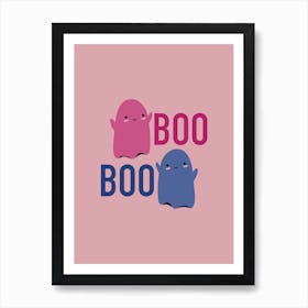 Ghosts on Pink Art Print