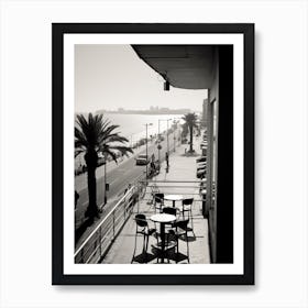Tel Aviv, Israel, Mediterranean Black And White Photography Analogue 3 Art Print