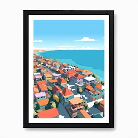 Maldives, Flat Illustration 2 Art Print