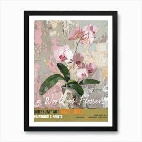 A World Of Flowers, Van Gogh Exhibition Orchid 4 Art Print