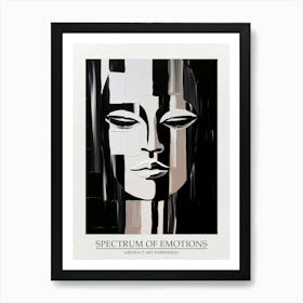Spectrum Of Emotions Abstract Black And White 4 Poster Art Print