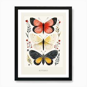 Colourful Insect Illustration Butterfly 17 Poster Art Print