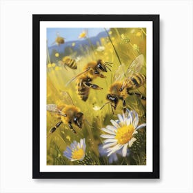 Sweat Bee Storybook Illustration 14 Art Print