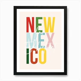 New Mexico Land Of Enchantment Color Art Print