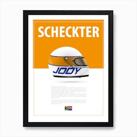 Jody Scheckter Helmet Art Print