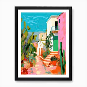 Puglia Italy Houses Travel Housewarming Painting Art Print