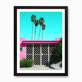 Palm Springs Home With White Gate Art Print