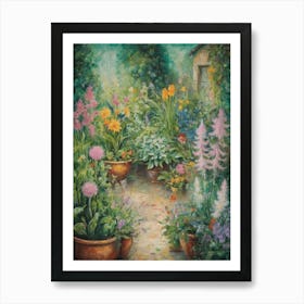 The Green Witches Garden by Hecates Daughter | Summer Witchcraft Claude Monet and Henri Matisse, William Morris Style Botanical Artwork in HD Art Print