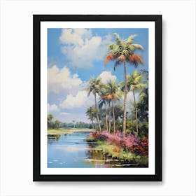 Palm Trees By The Water Art Print