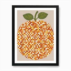 Orange Mosaic 9 Art Print