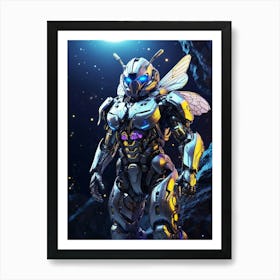 Bee In Cyborg Body #2 Art Print