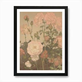 Muted Tones Flowers 8 Art Print